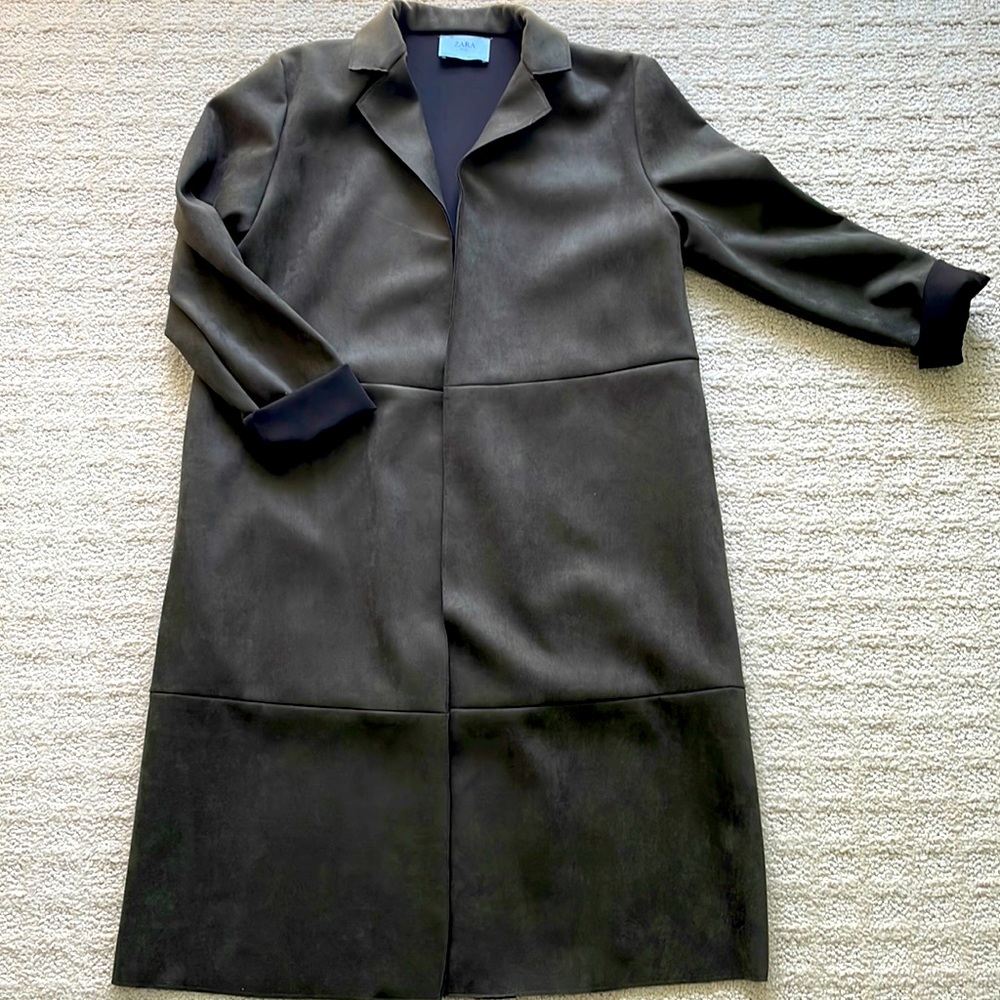 Zara faux suede coat